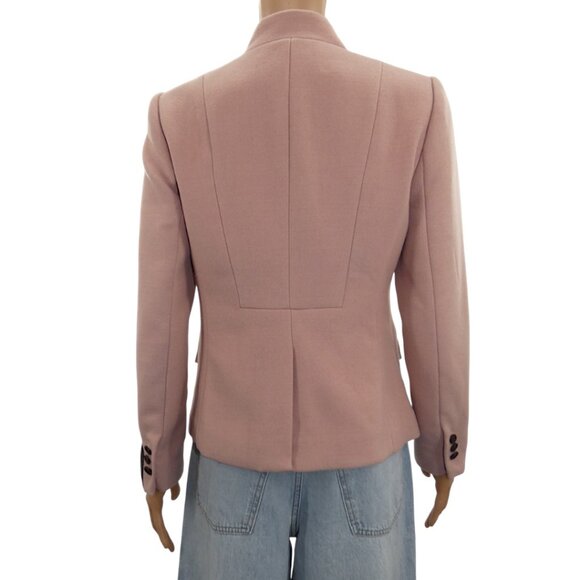 NWT Banana Republic Factory Blazer 4P Pink Sav Clay Tailored Career Chic - Picture 3 of 9